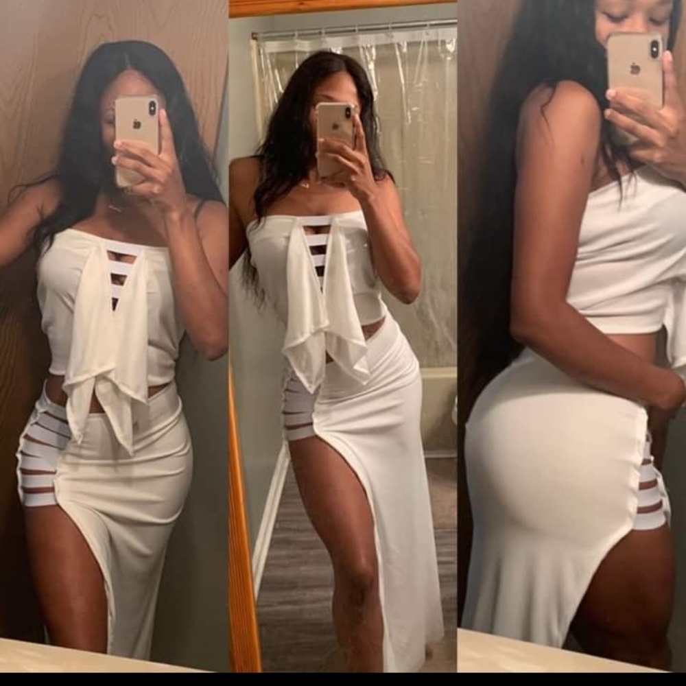 Pay my rent two piece strappy dress